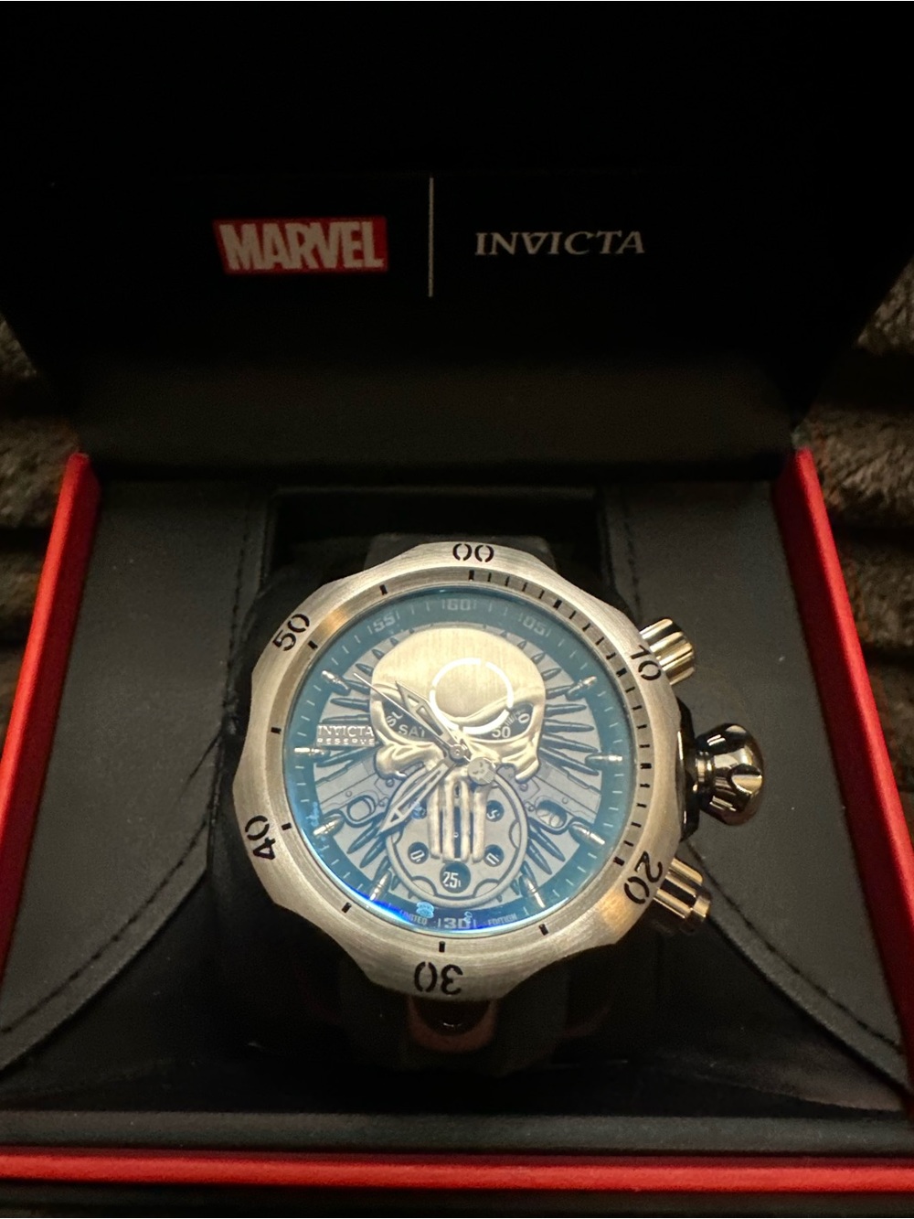 Marvel Invicta Men's Blue Dial Punisher Chronograph Watch